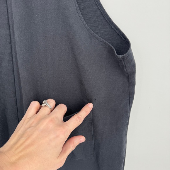 Hatch Sara Maternity Overalls Size Small Black Organic Cotton Tie Strap Jumpsuit - Picture 11 of 15